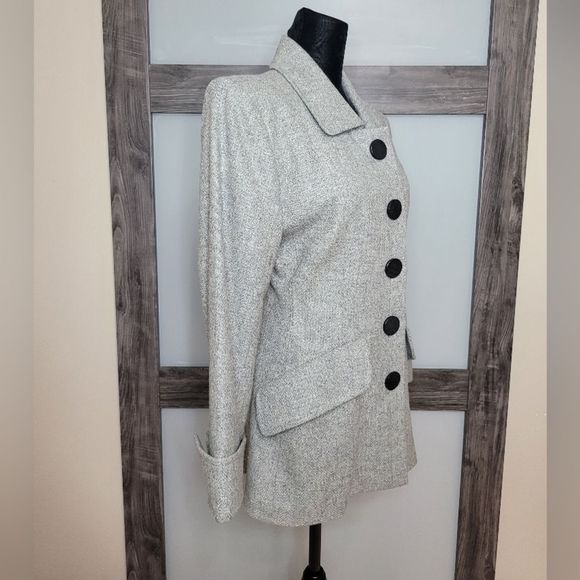 Yves Saint Laurent Rive Gauche Wool Blazer – Gray, Size 36, Made in France - Picture 4 of 12